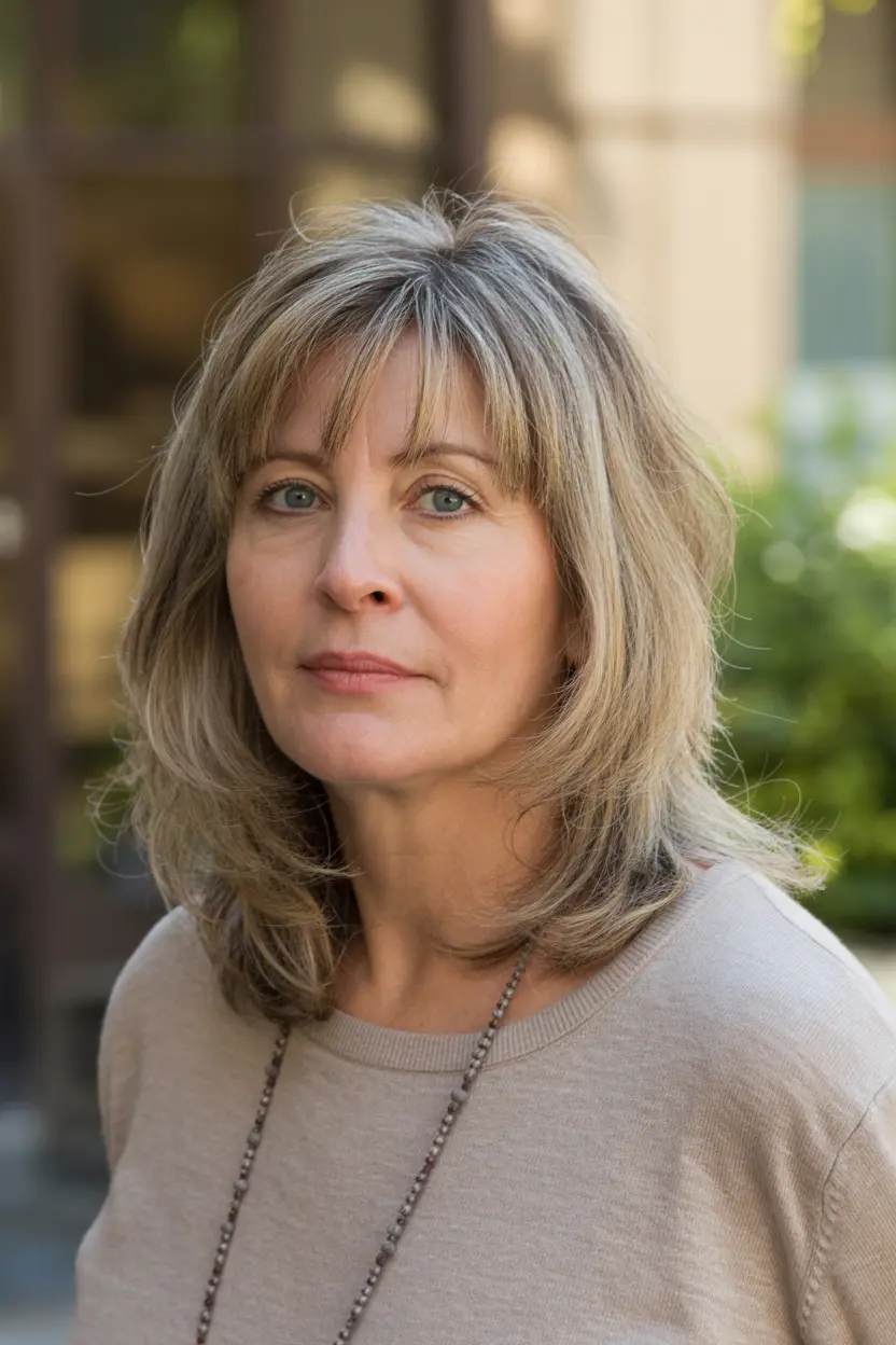 98.choppy layers with bangs