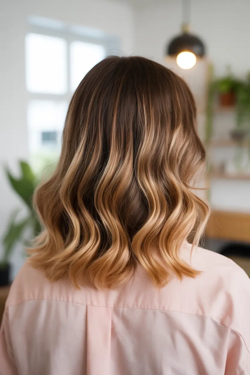 1.honey blonde highlights