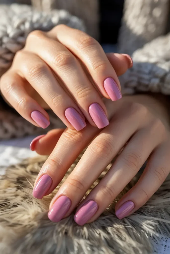 11. Pink Velvet Matte Nails