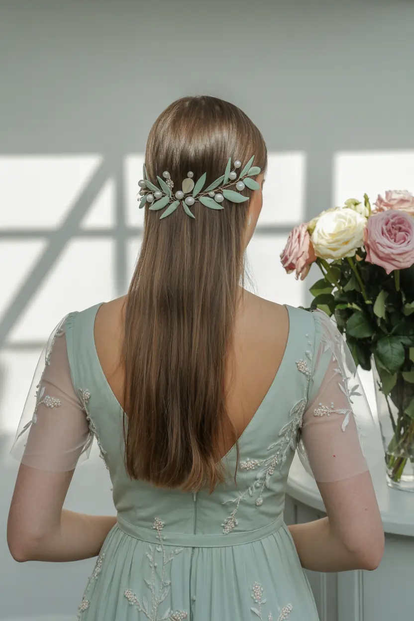 11.simple straight hair down