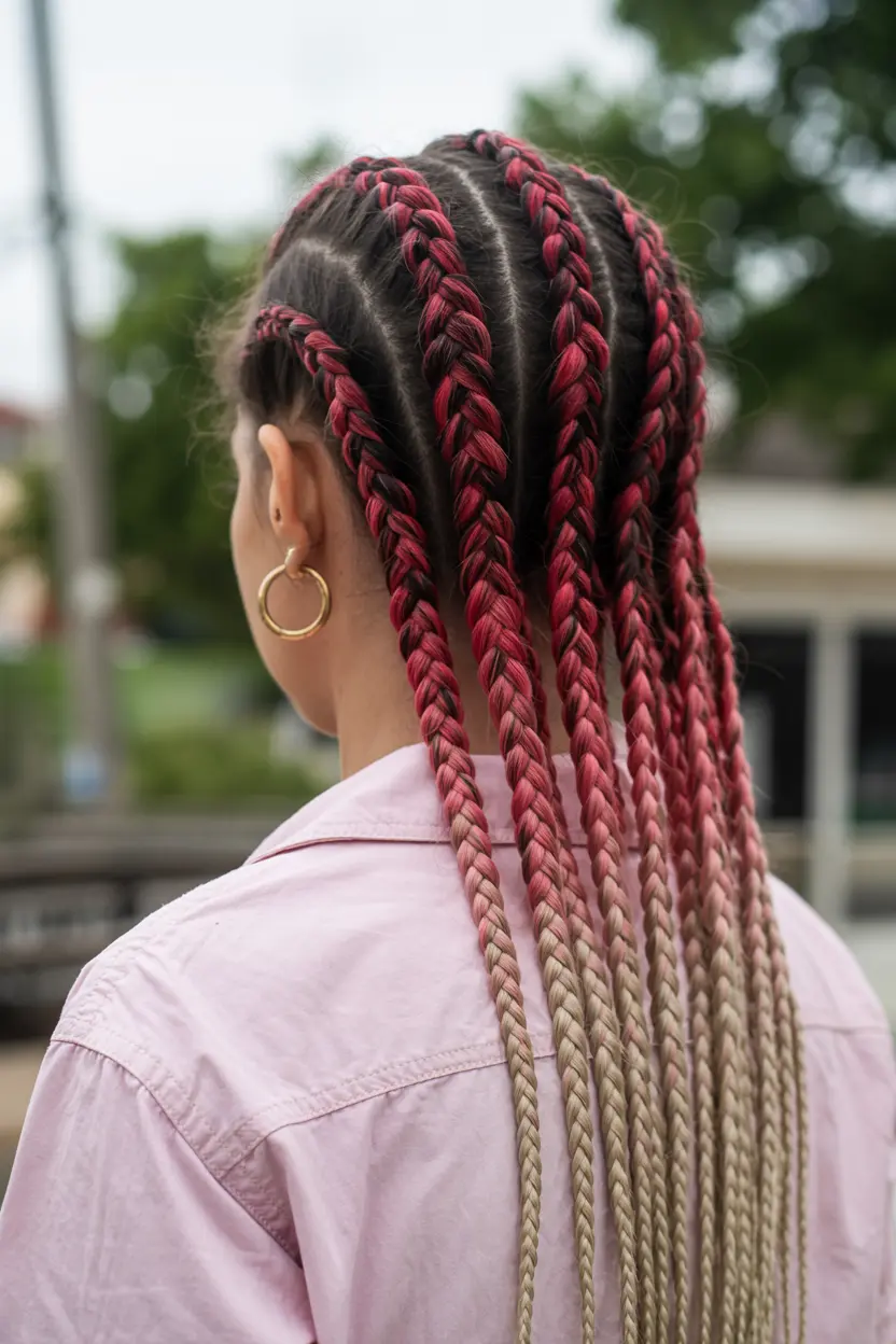 11.stitch braids with colors