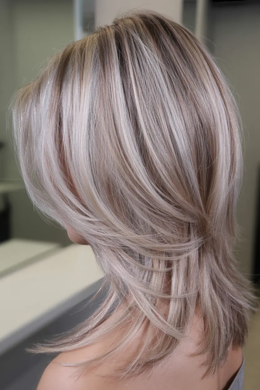 12.cool toned blonde highlights