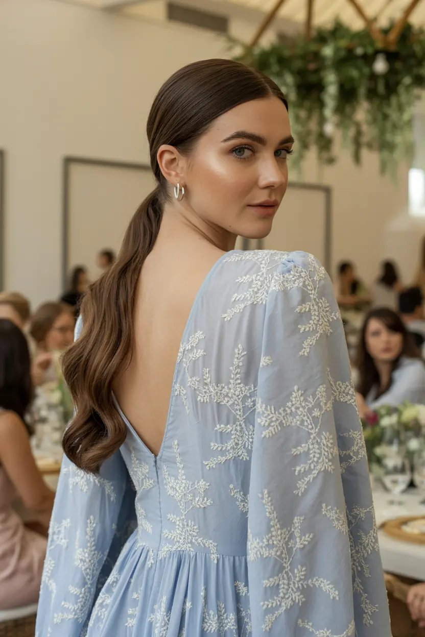 2.sleek low ponytail