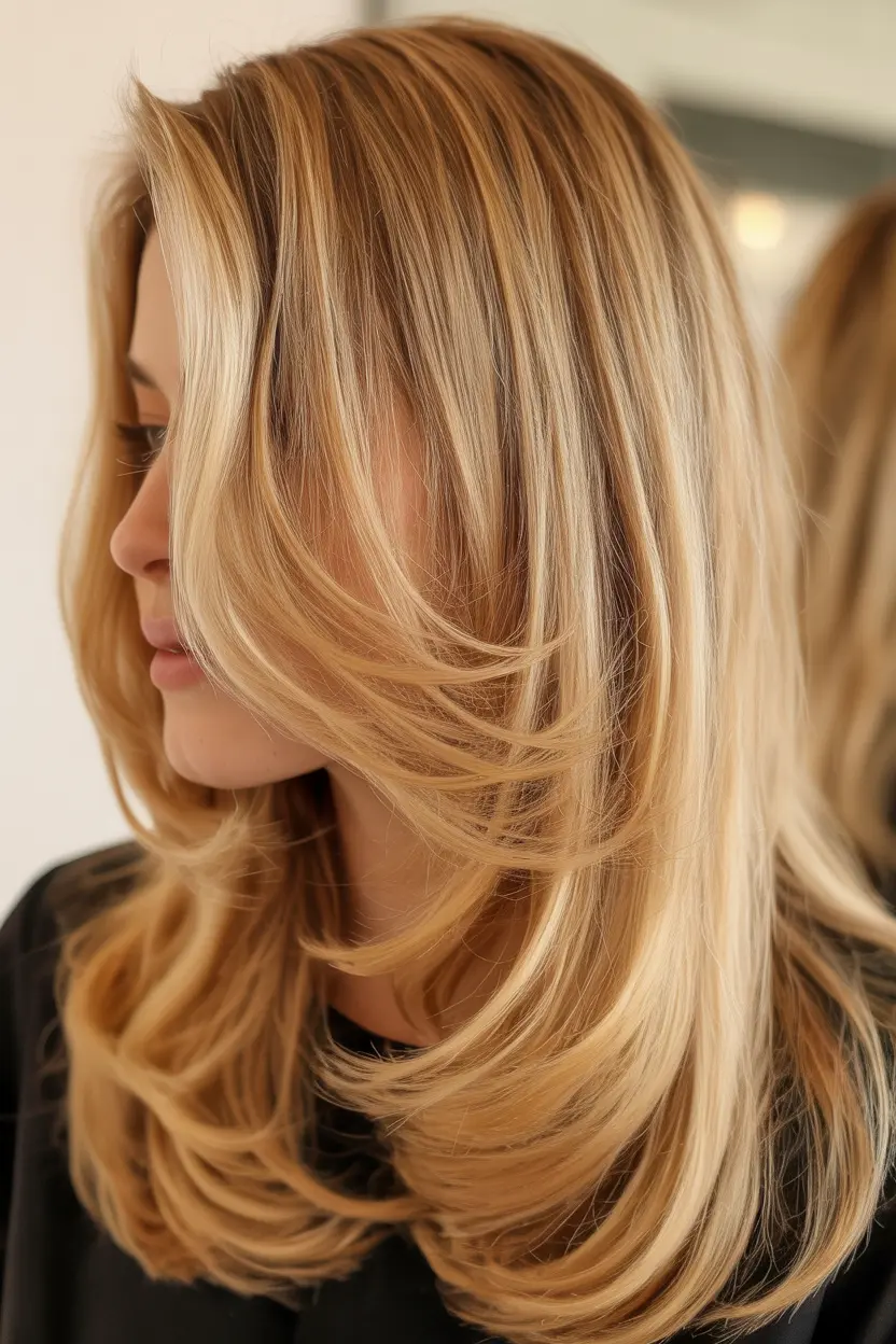 4.golden blonde balayage