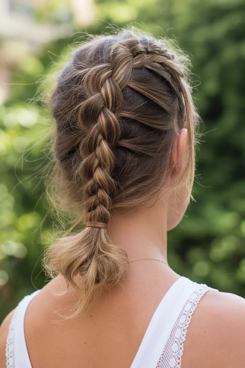 4.single dutch braid