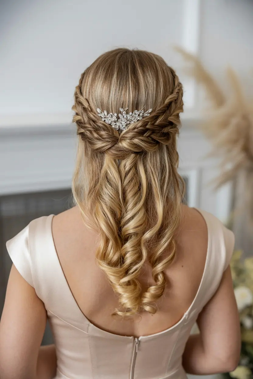 5.low braided ponytail