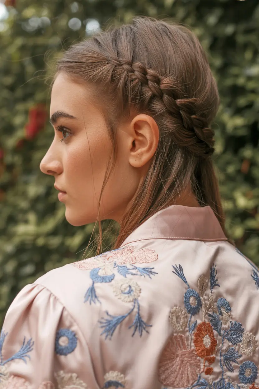 6.braided half up crown