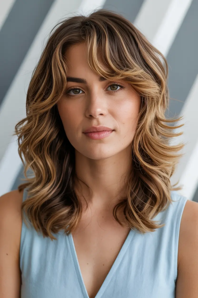 6.shaggy wolf cut with bangs