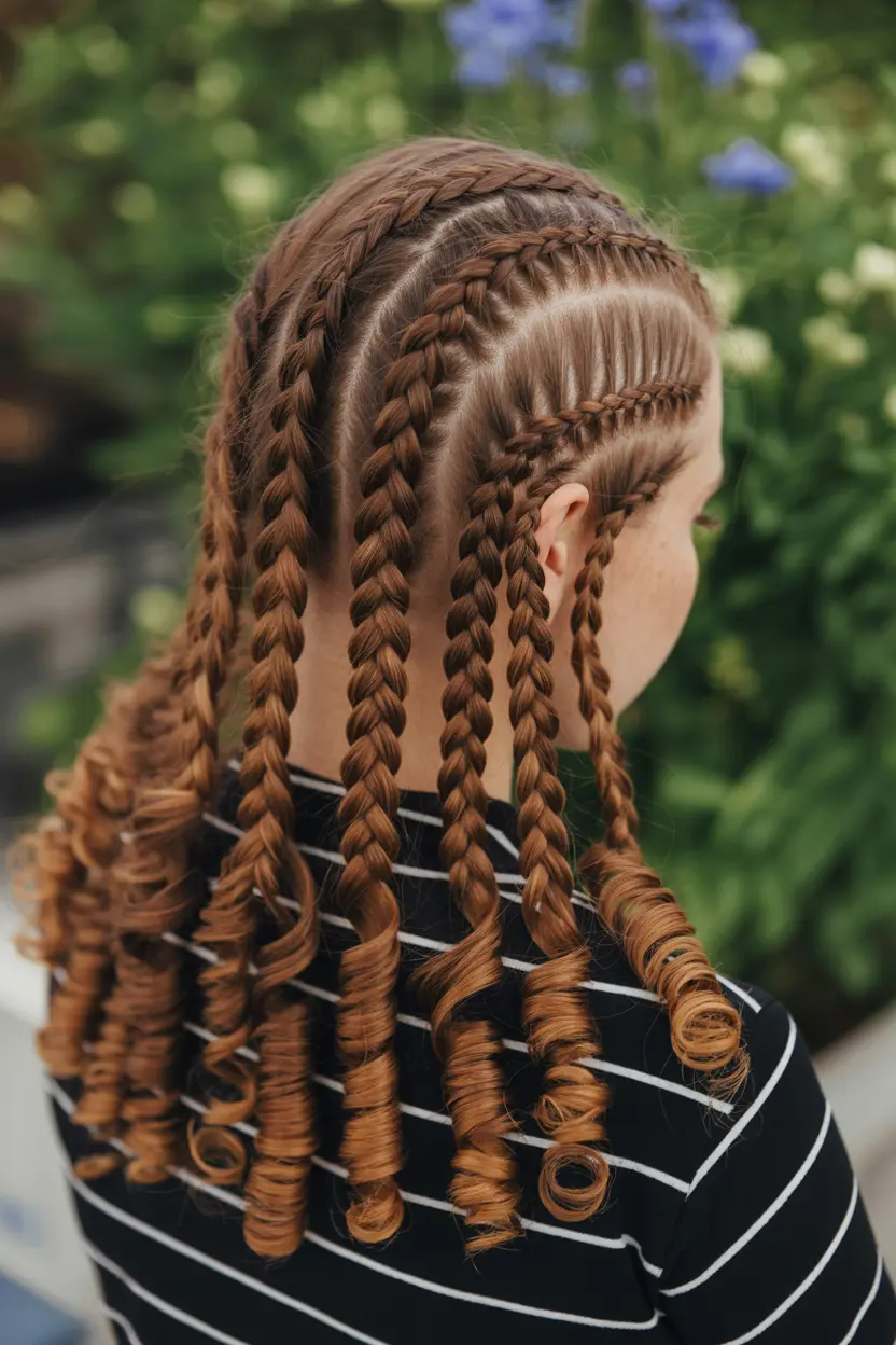 8.stitch braids with loose ends