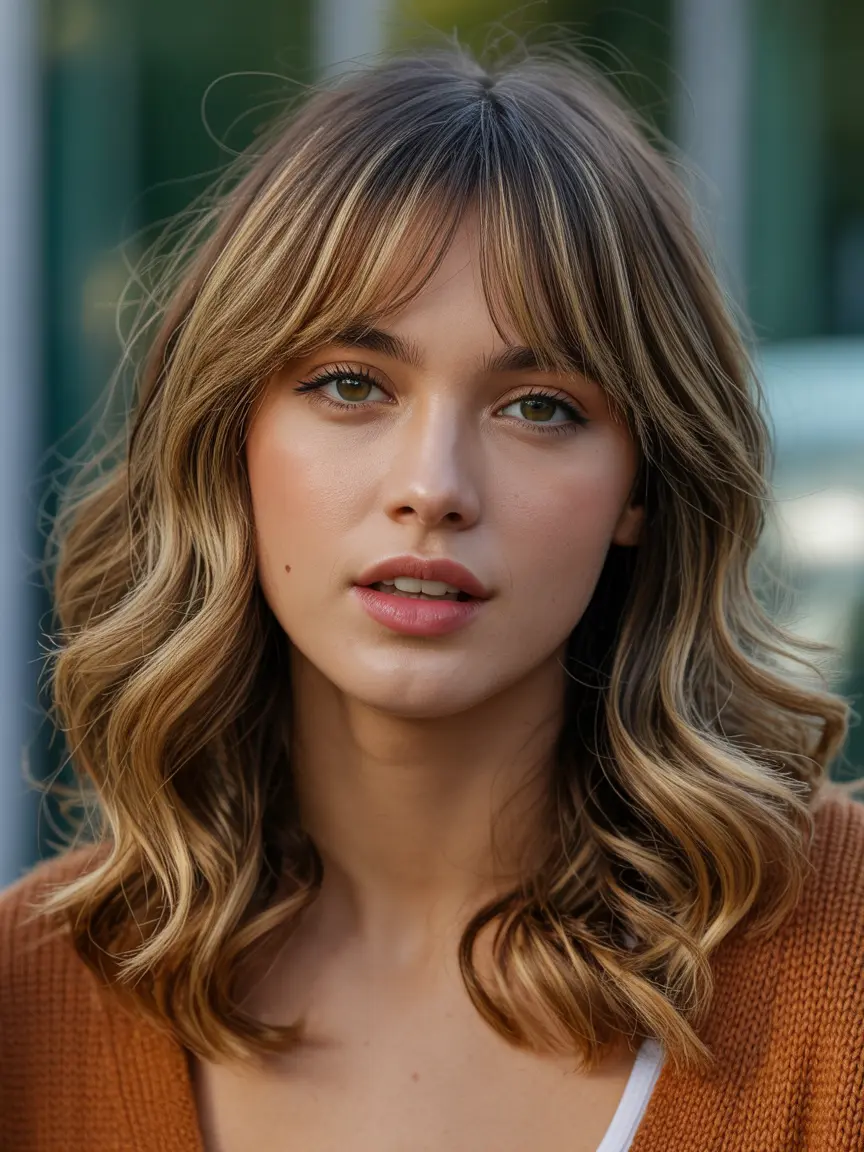 8.wolf cut with wispy bangs