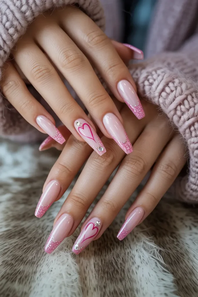 9. Pink Aura Nail Art