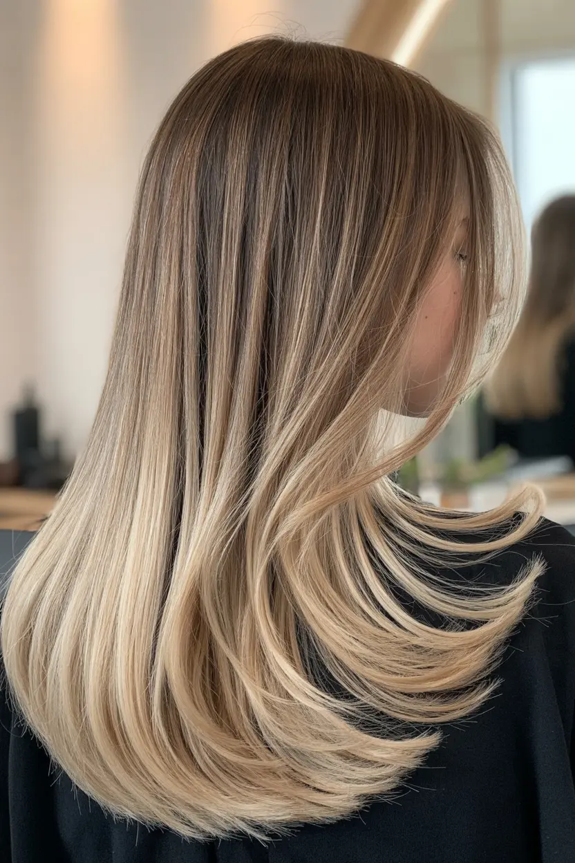 9.soft ombre blonde highlights